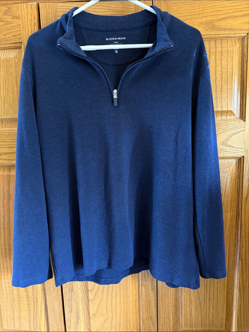 Mizzen+Main Men's Navy Quarter-Zip Sweater-Size: XL